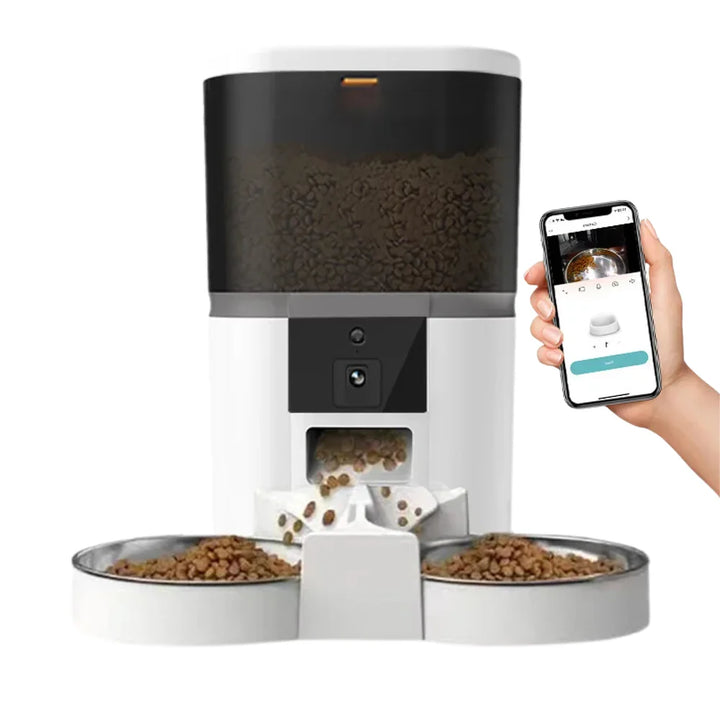 Controlled Live View Automatic Feeder Cats