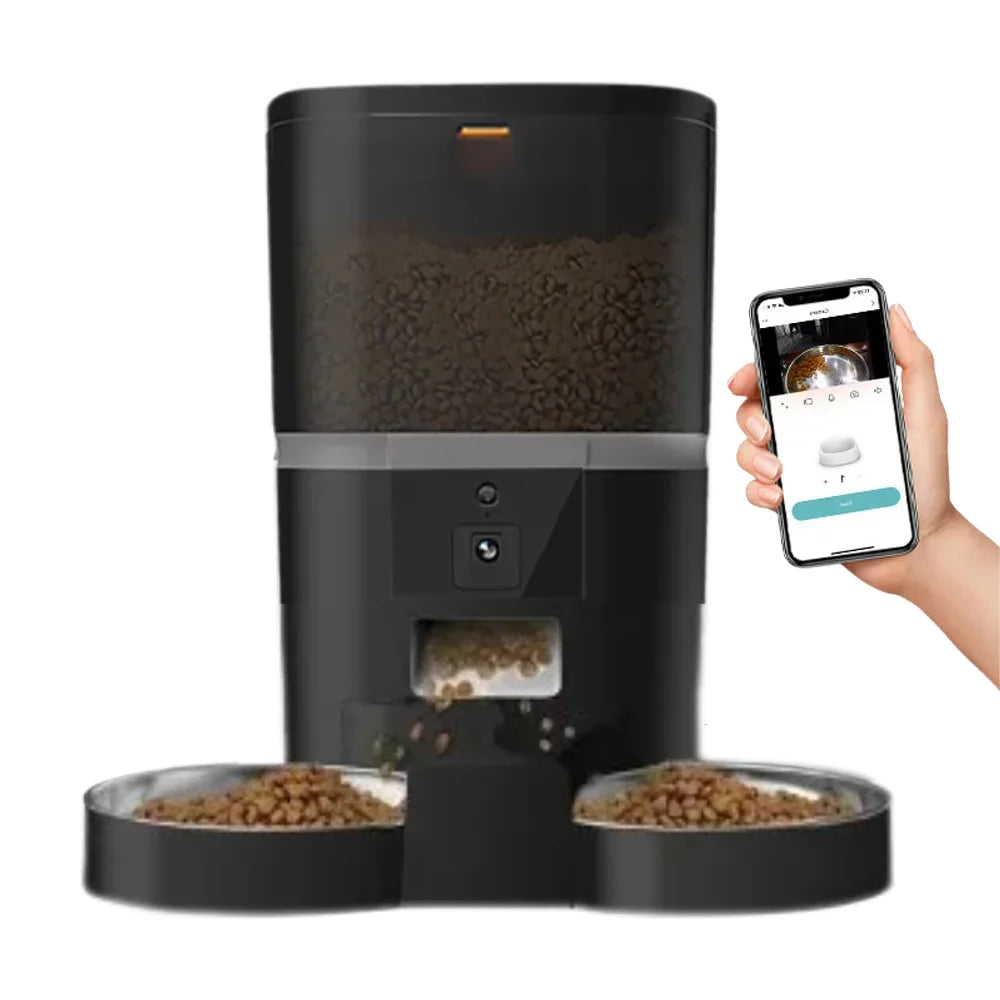 Controlled Live View Automatic Feeder Cats